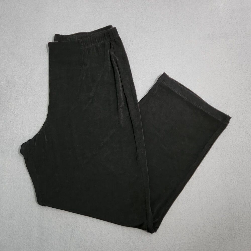 Chico's Travelers Slinky Knit Pants Women 2 Short US 12 Black Straight Leg